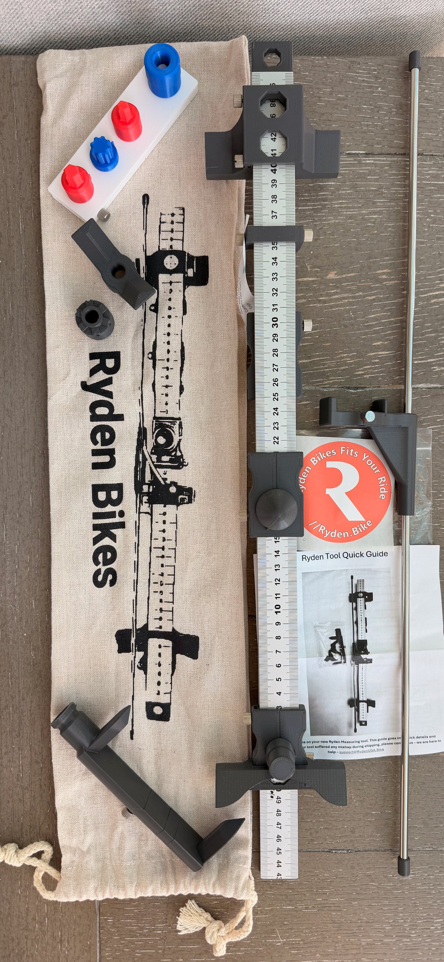 Bundle: PRO Bike Measurement and setup tool + US 250 adaptors holder